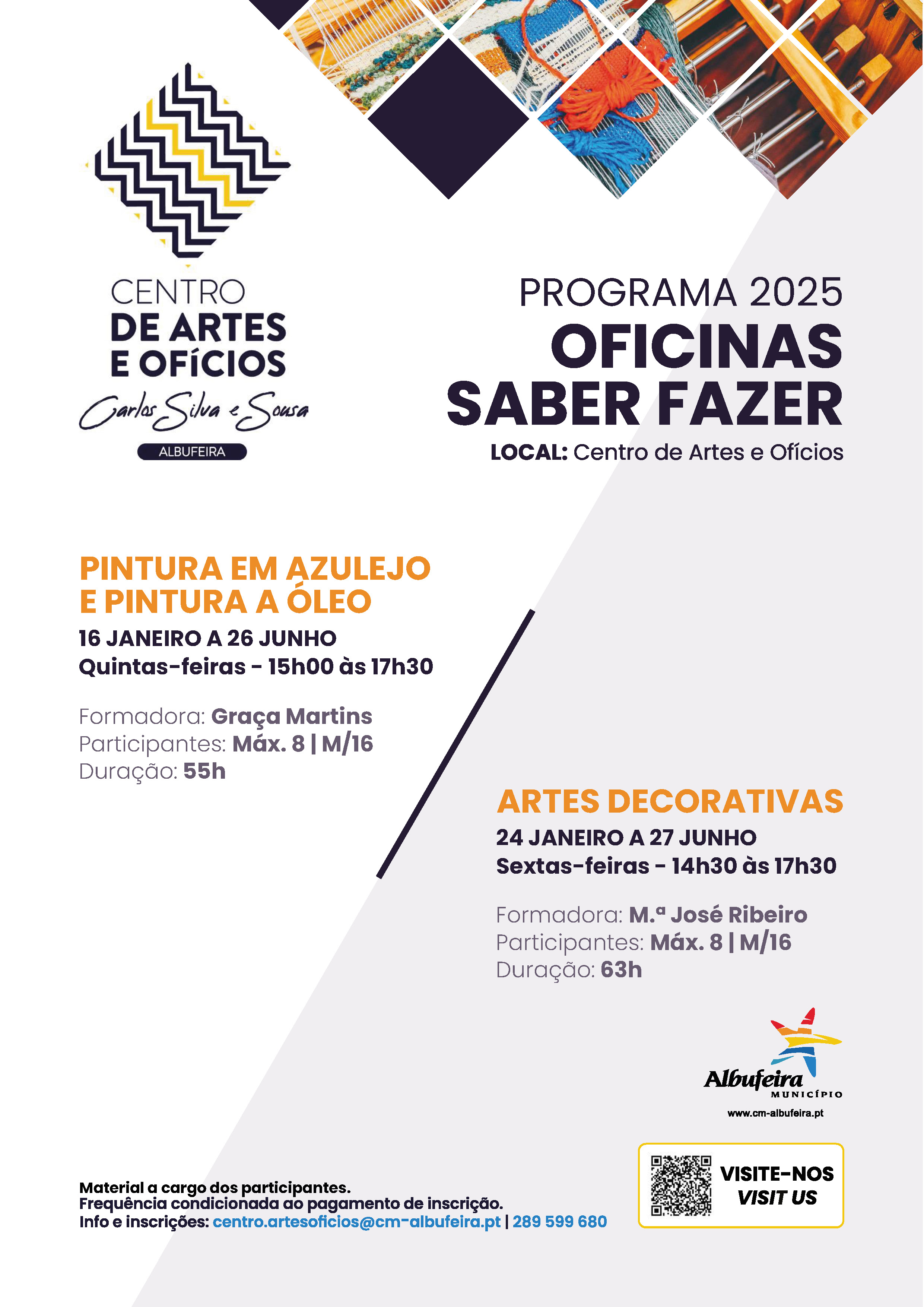 Cartaz - Oficinas Saber-Fazer | Programa 2025