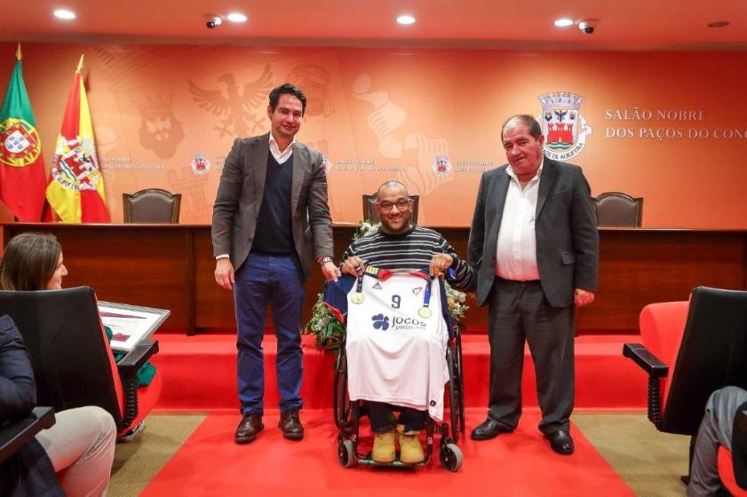 Homenagem a Rui Rodrigues campeão mundial e da europa de andebol em cadeira de rodas