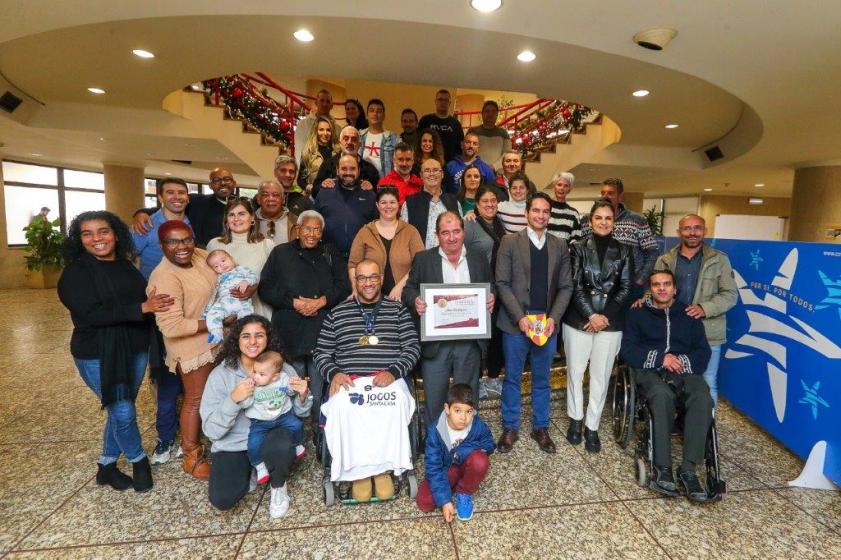 Homenagem a Rui Rodrigues campeão mundial e da europa de andebol em cadeira de rodas