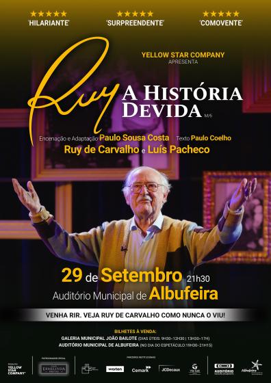 Cartaz de peça de teatro Ruy, a História Devida