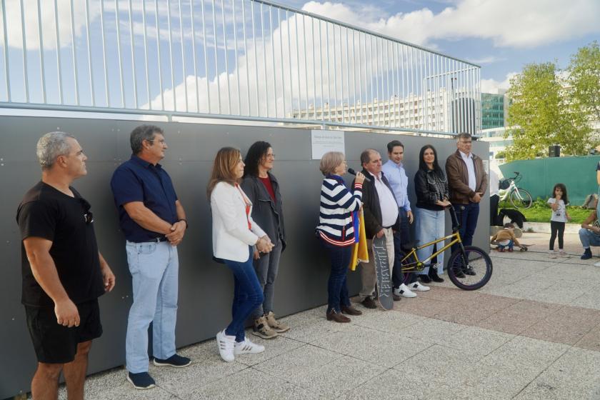 Inauguração da nova rampa de skate pelo executivo do município e junta de freguesia